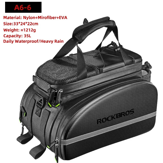 ROCKBROS 3 In 1 Bike Pannier Carrier Trunk Bag Waterproof