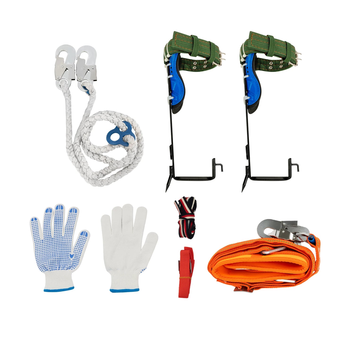 Tree Climbing Spikes Kit With 220lb Safety Harness Gear