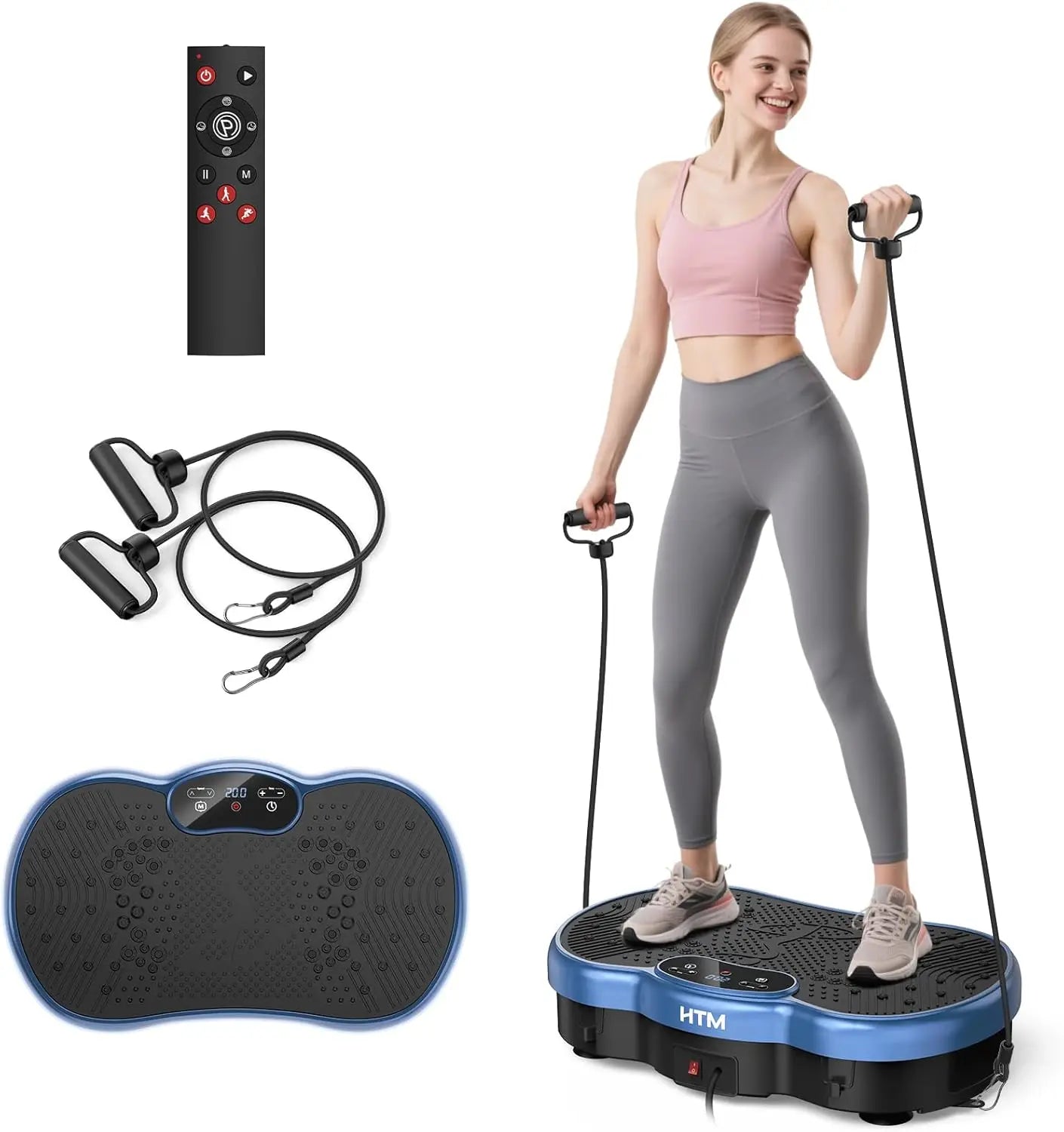 HTM Fitness Vibration Plate Calorie Tracking Body Plate