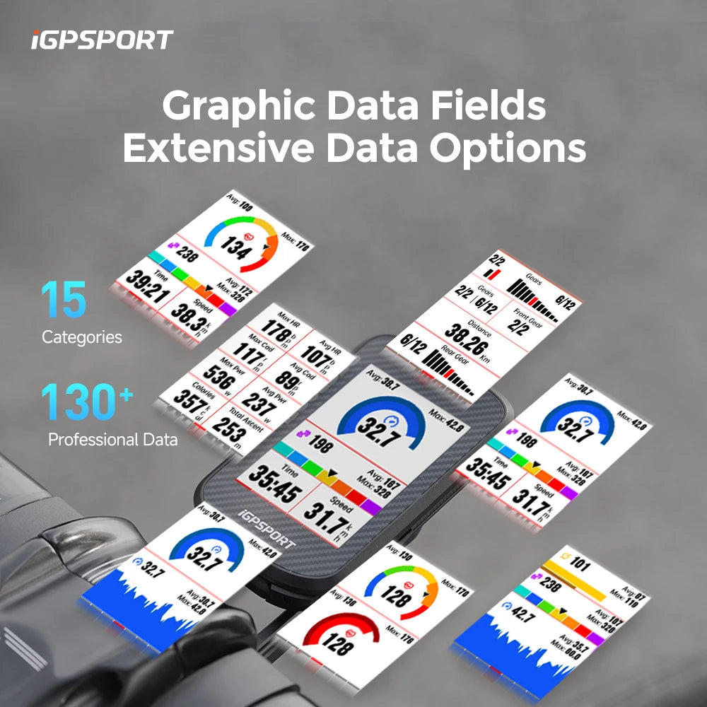 iGPSPORT BSC300T Touchscreen Bike Computer Global Maps