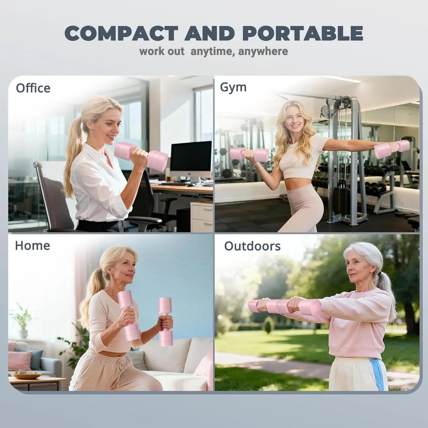Adjustable Dumbbell Set 3 In 1 For Home Gym