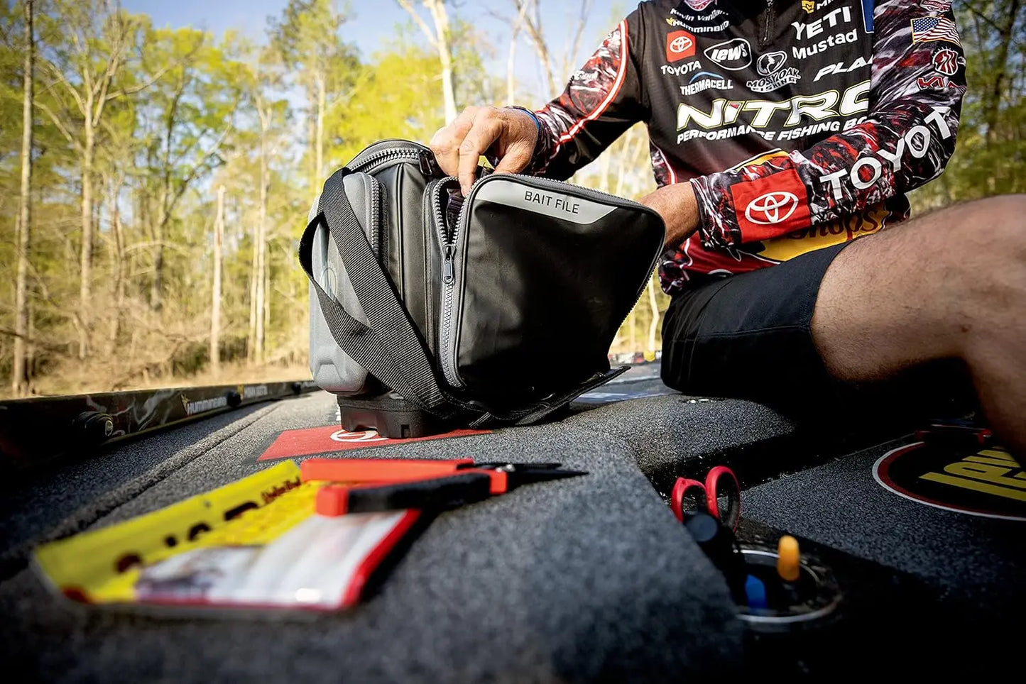 Hybrid Water Resistant Tackle Bag With Three Storage Boxes