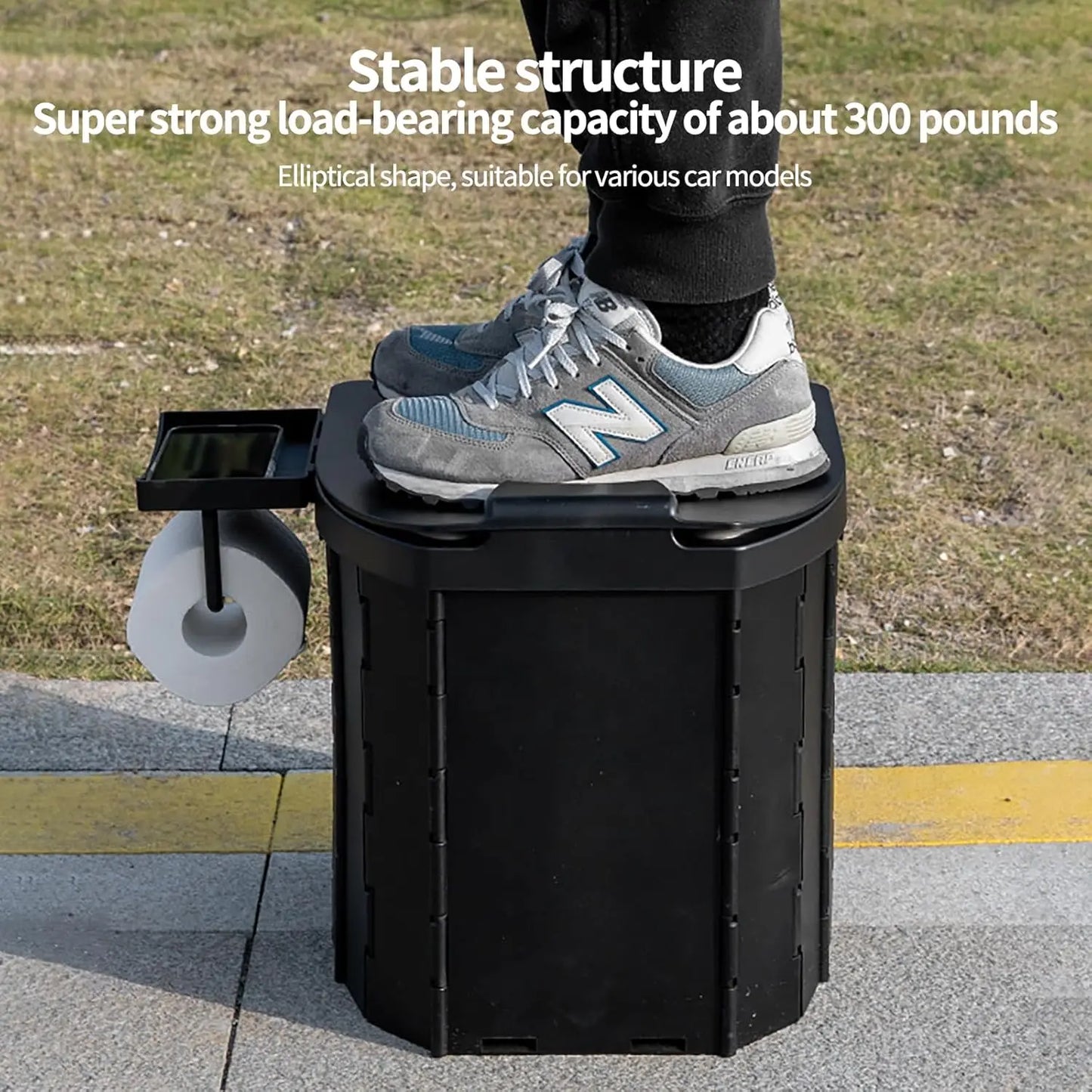 Lightweight Portable Toilet With PU Cushion For Camping