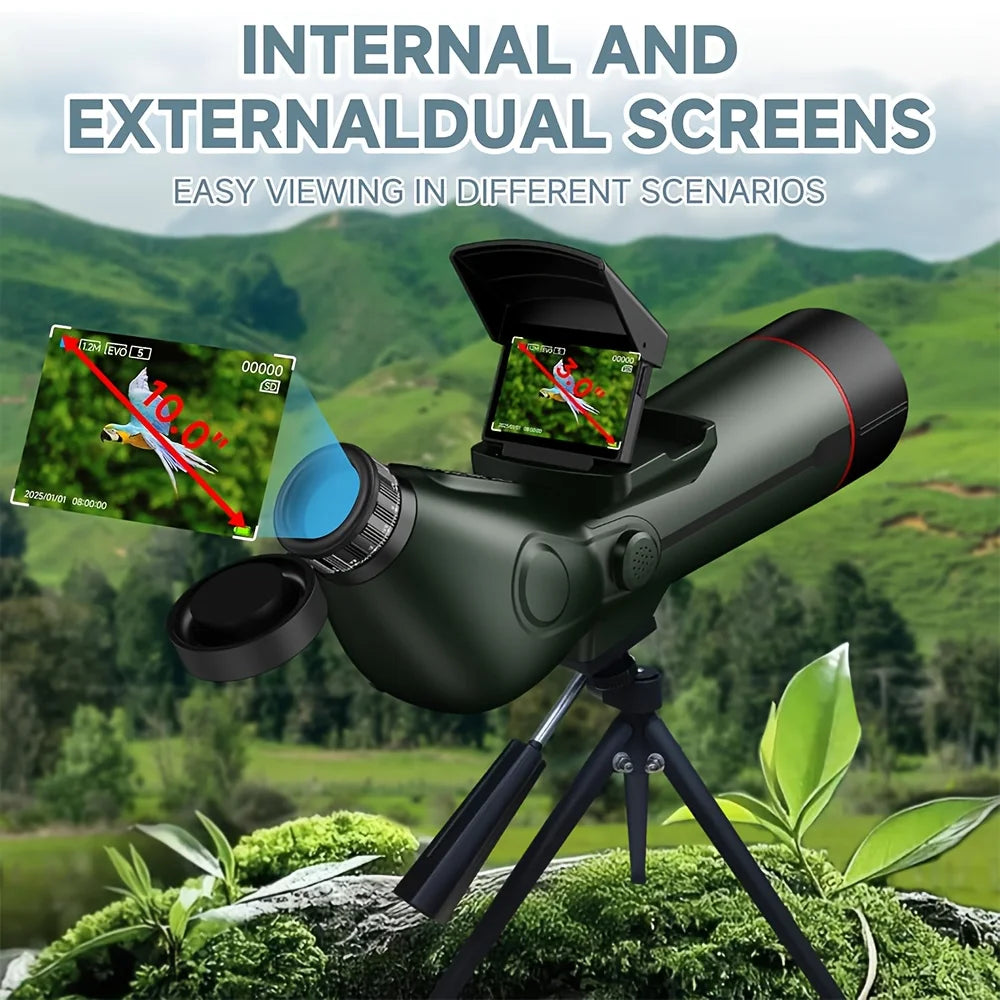 Hrvzdvw Digital Spotting Scope With Screen 4K Telescope