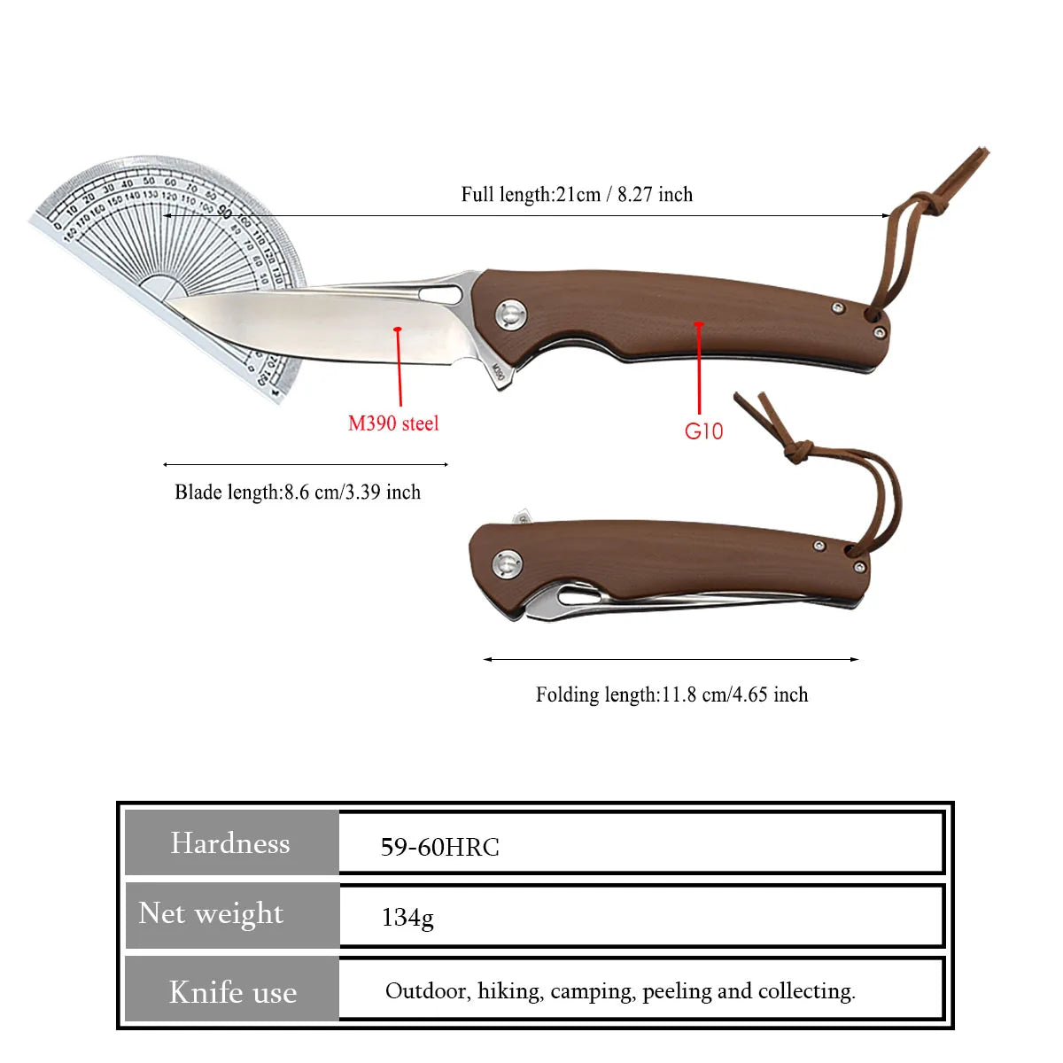 Blackdragon M390 Steel G10 Handle Folding Knife