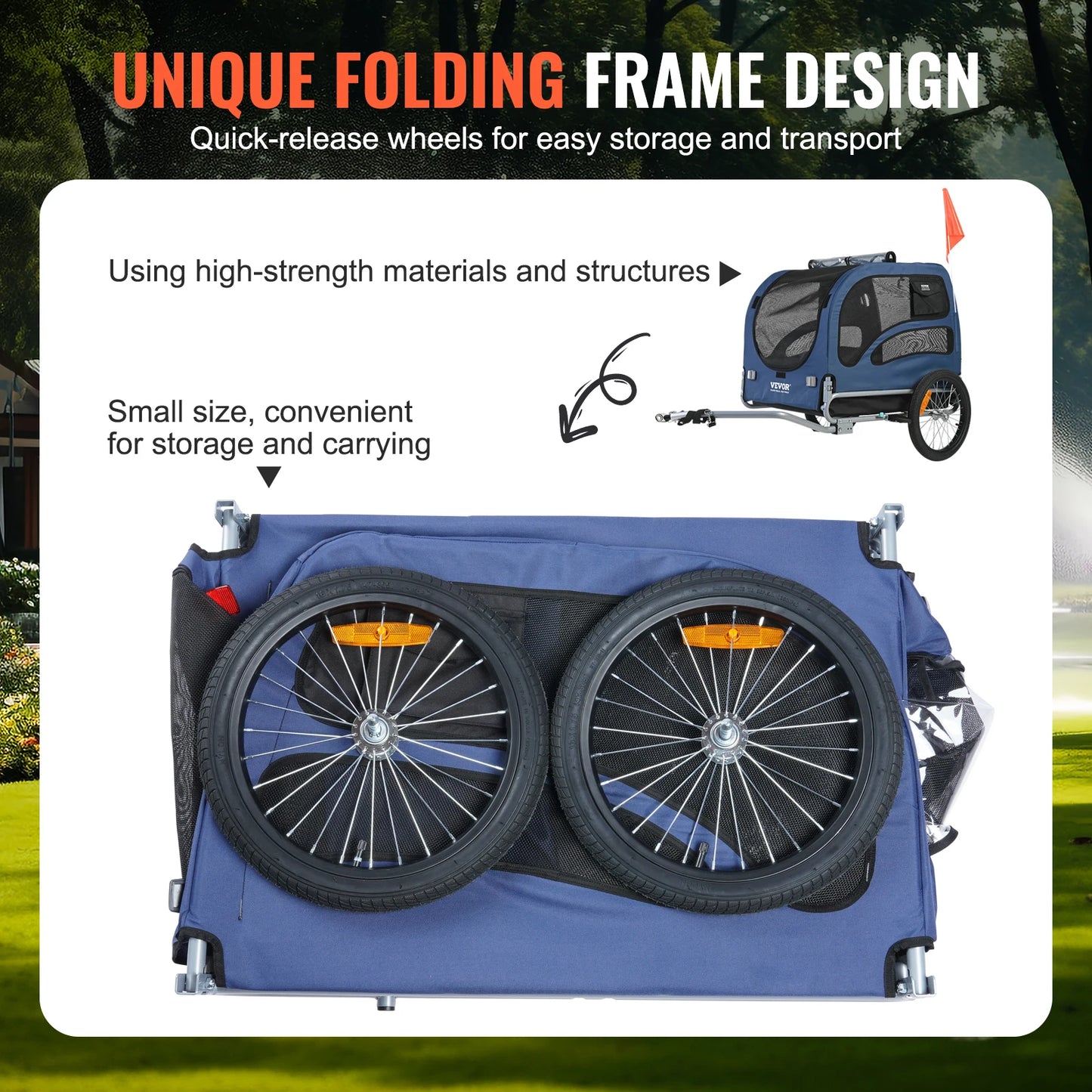 SucceBuy Pet Cart Bicycle Carrier Trailer For Dogs