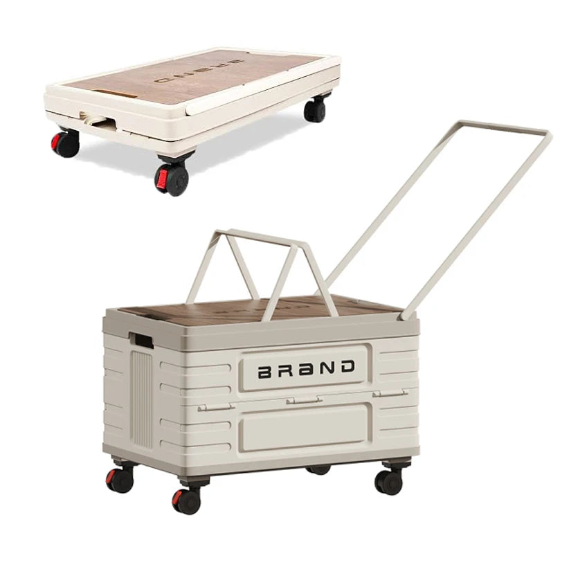 360 Degree Rotating Foldable Storage Cart Heavy Duty Mobile