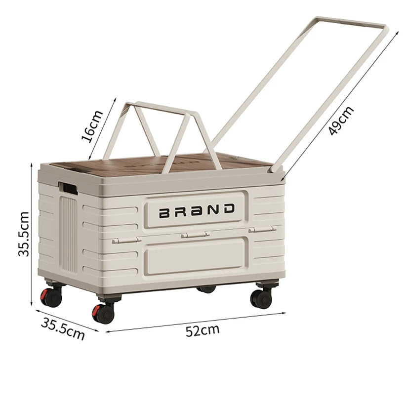 360 Degree Rotating Foldable Storage Cart Heavy Duty Mobile