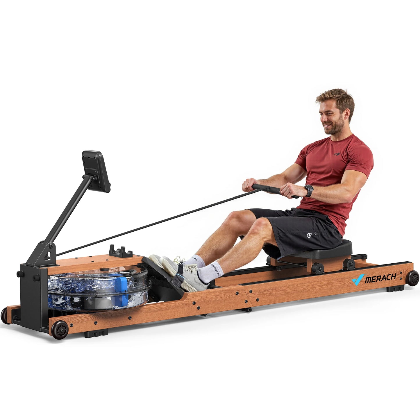 MERACH Water Rowing Machine Foldable Home Fitness 400 Lbs