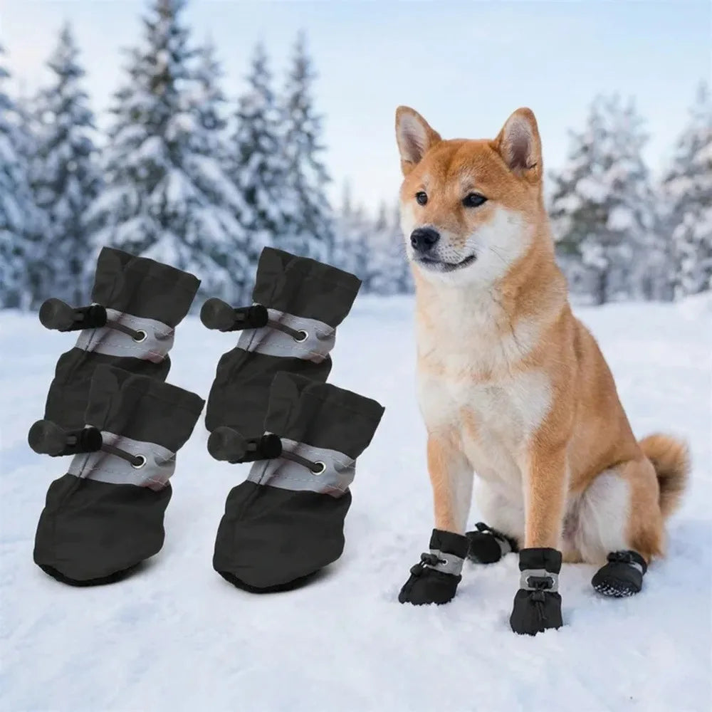 Waterproof Warm Dog Boots Easy On