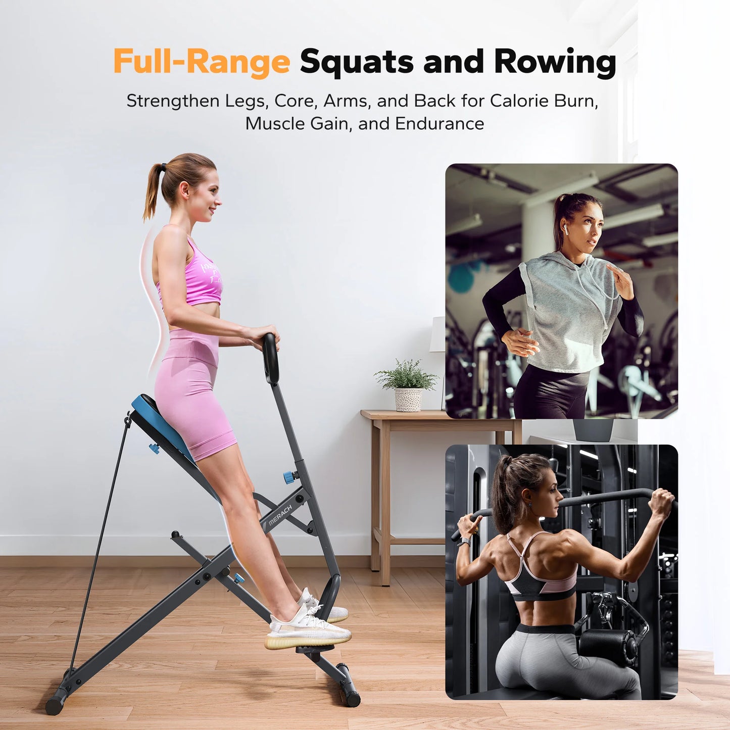 MERACH R07 2in1 Squat And Rowing Machine Home Gym
