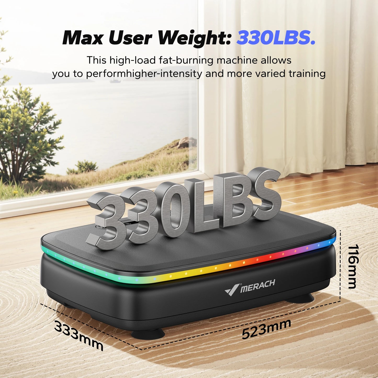 Merach Vibration Plate Exercise Machine With Whole Body