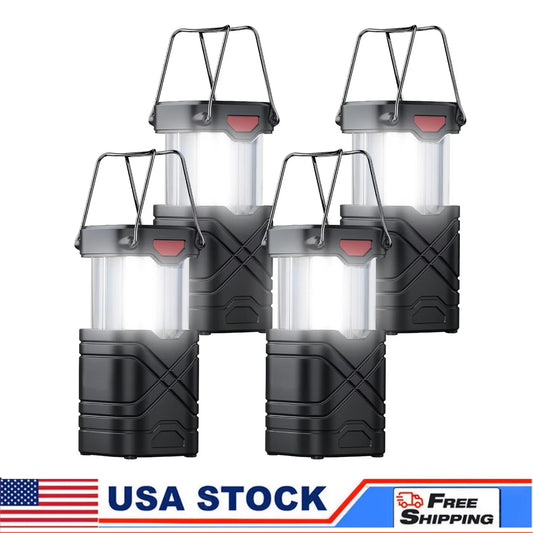 Solar Camping Lantern Pack Rechargeable USB C LED Light