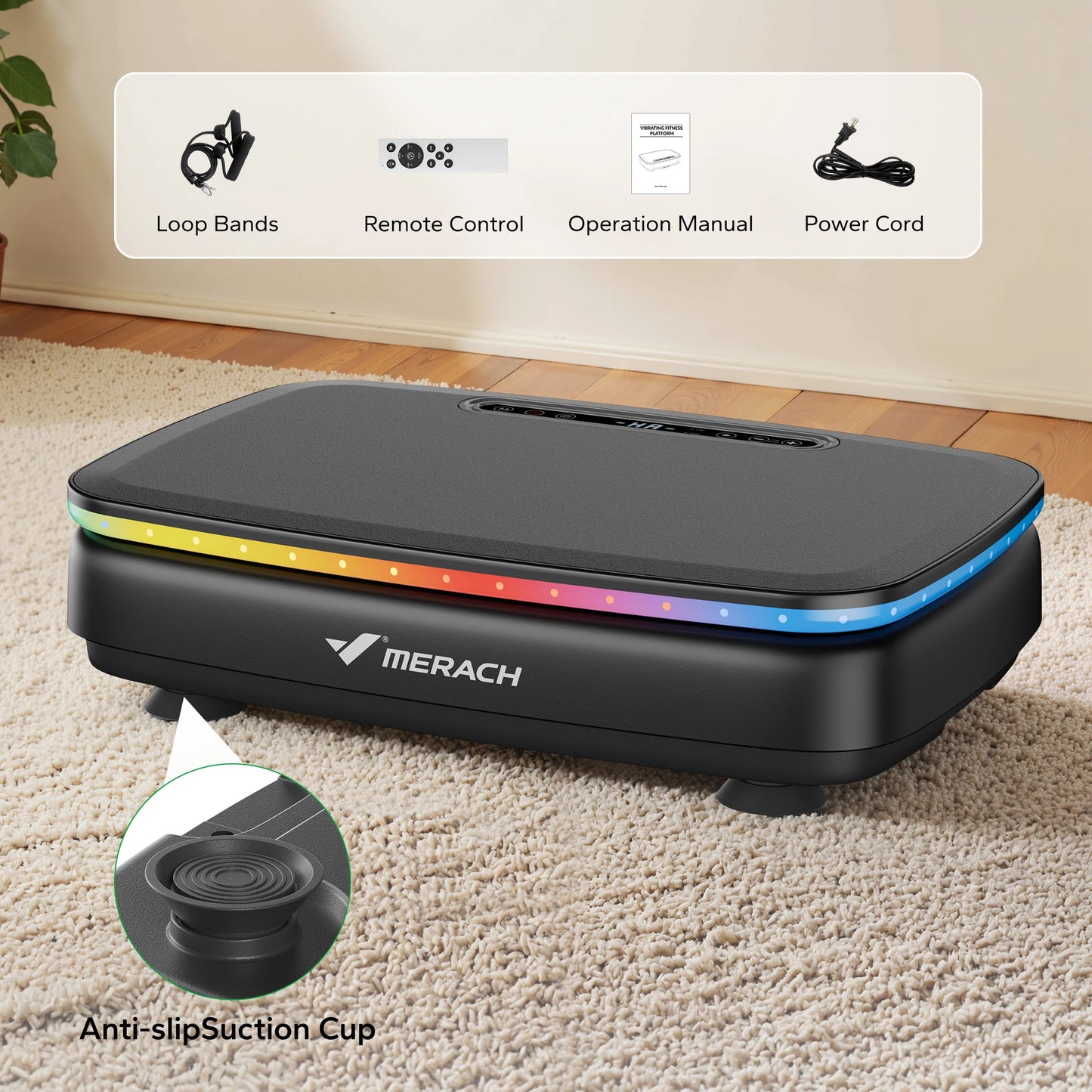 Merach Vibration Plate Exercise Machine With Whole Body