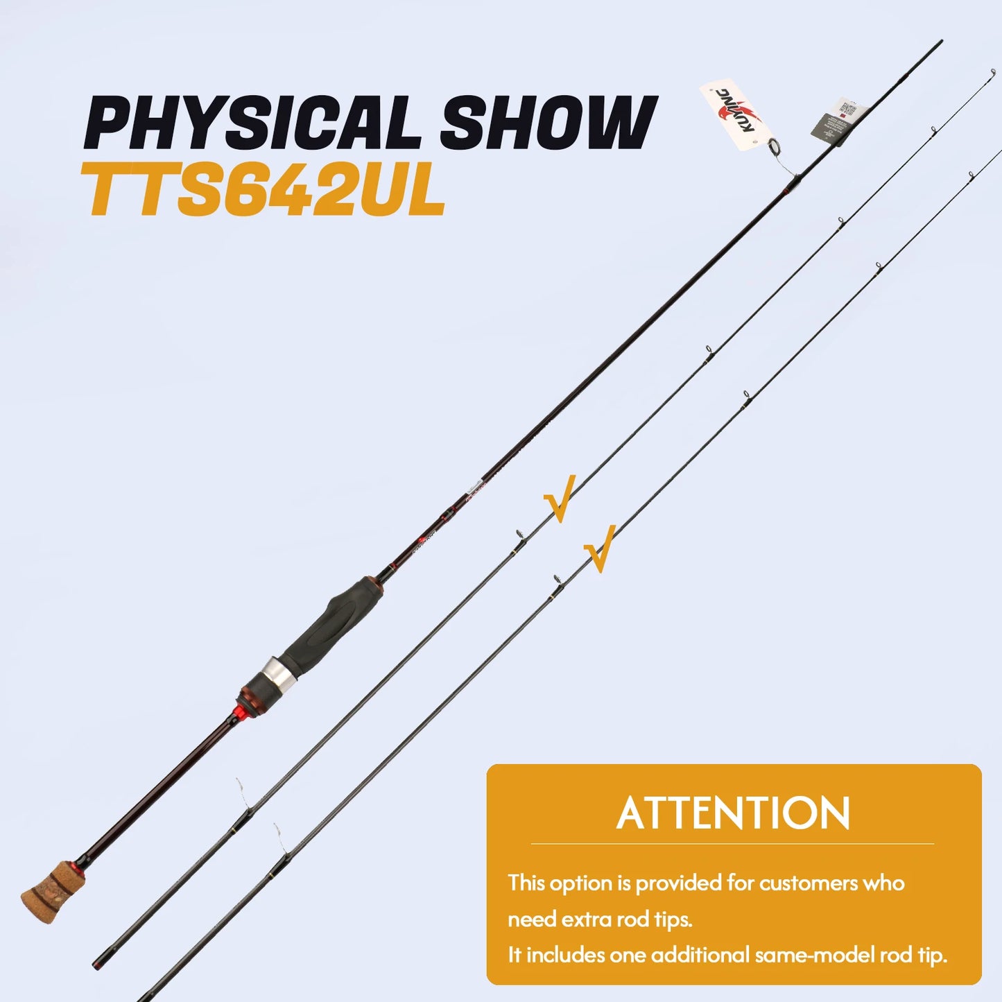 Kuying Fishing Rod Lure Casting Spinning Carbon