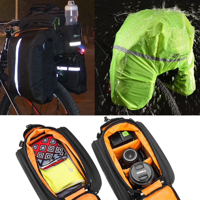 ROCKBROS 3 In 1 Bike Pannier Trunk Bag Waterproof