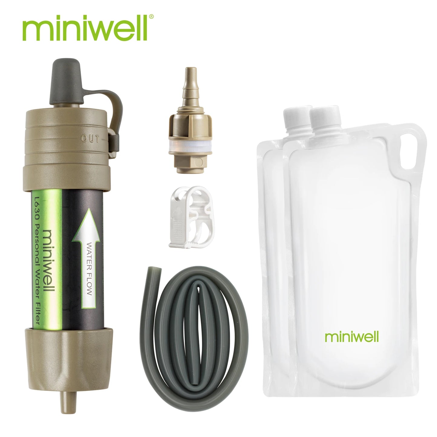 Miniwell Portable Camping Water Filter System 2000L Capacity