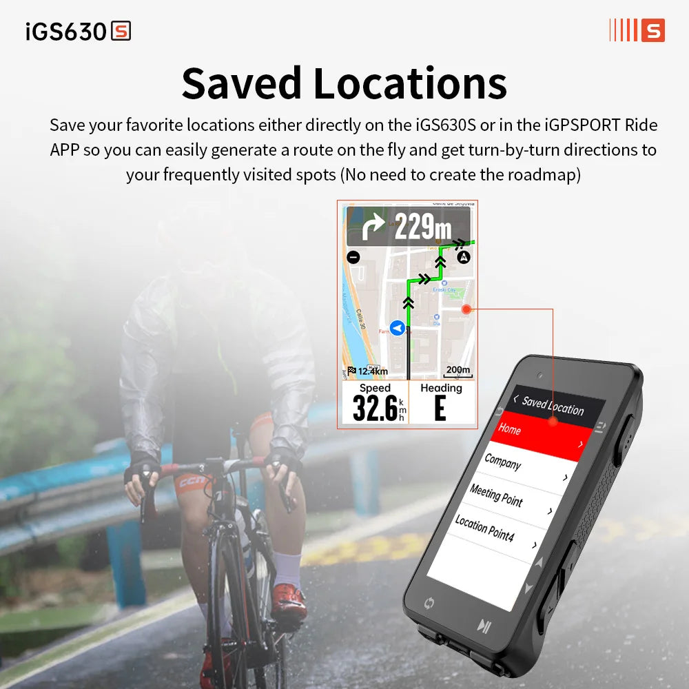iGPSPORT iGS630S GPS Bike Computer Map Navigation