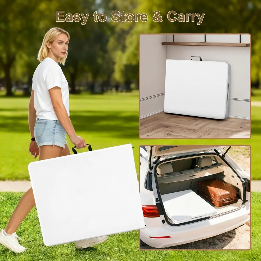 XIUWO Heavy Duty Foldable Utility Table For Indoor Outdoor