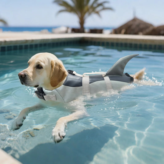 Dog Life Jacket With Handle For Safe Swimming