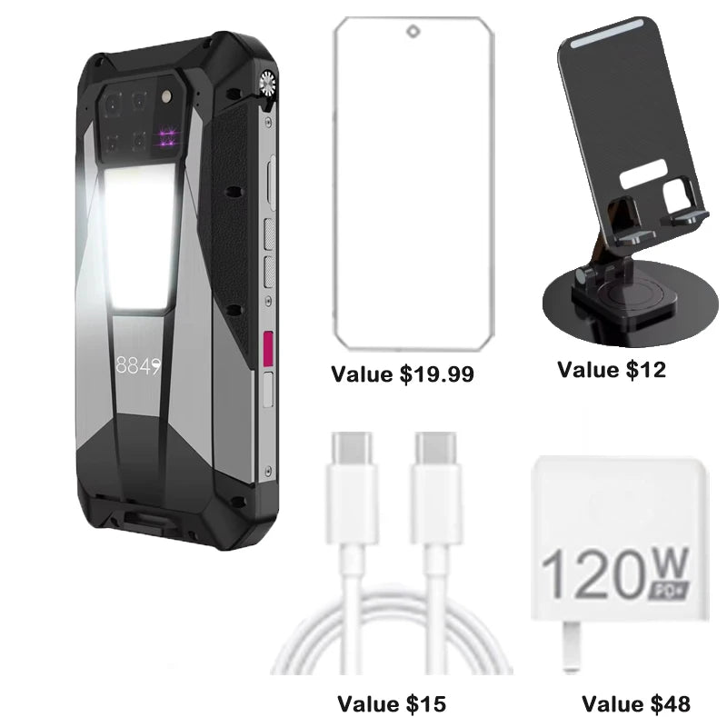 Unihertz Tank 3 Pro Rugged Smartphone 23800mAh Battery