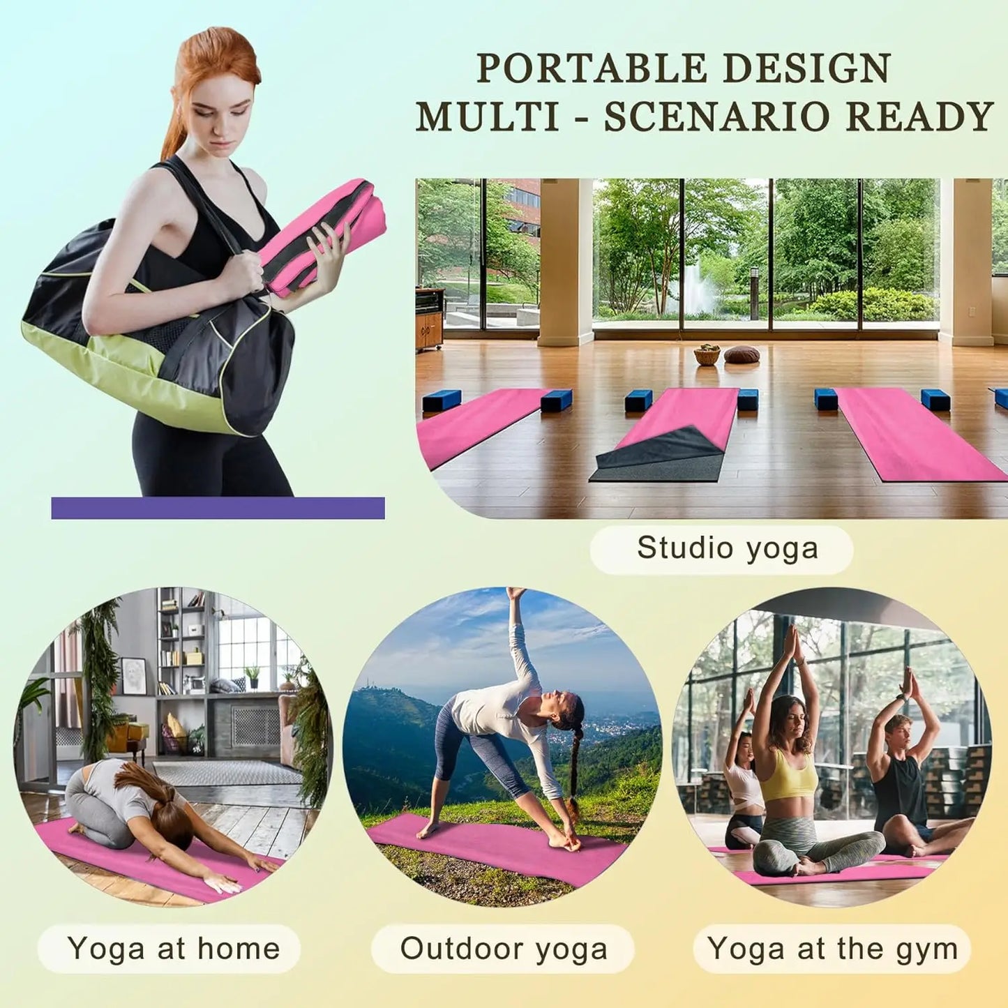 600GSM Extra Thick Yoga Mat Towel for Hot Yoga Fitness