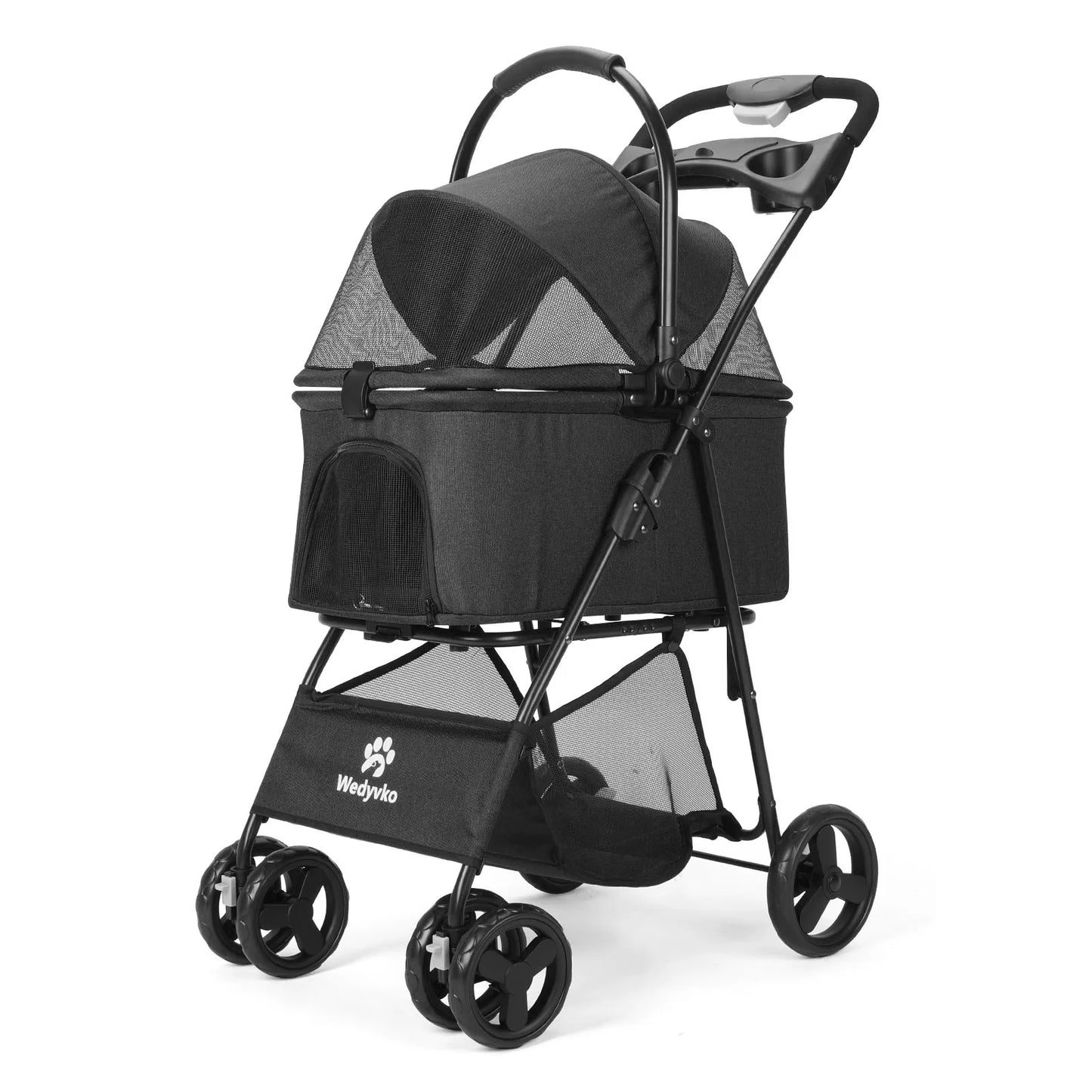 3 In 1 Pet Stroller With Removable Carrier For Dogs And Cats