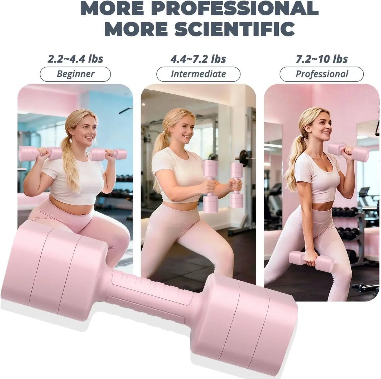 Adjustable Dumbbell Set 3 In 1 For Home Gym