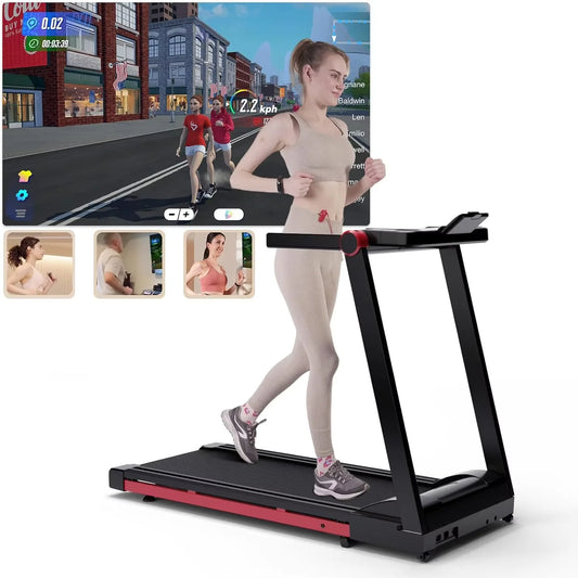 Superun 3.5HP Foldable Treadmill Bluetooth Incline App