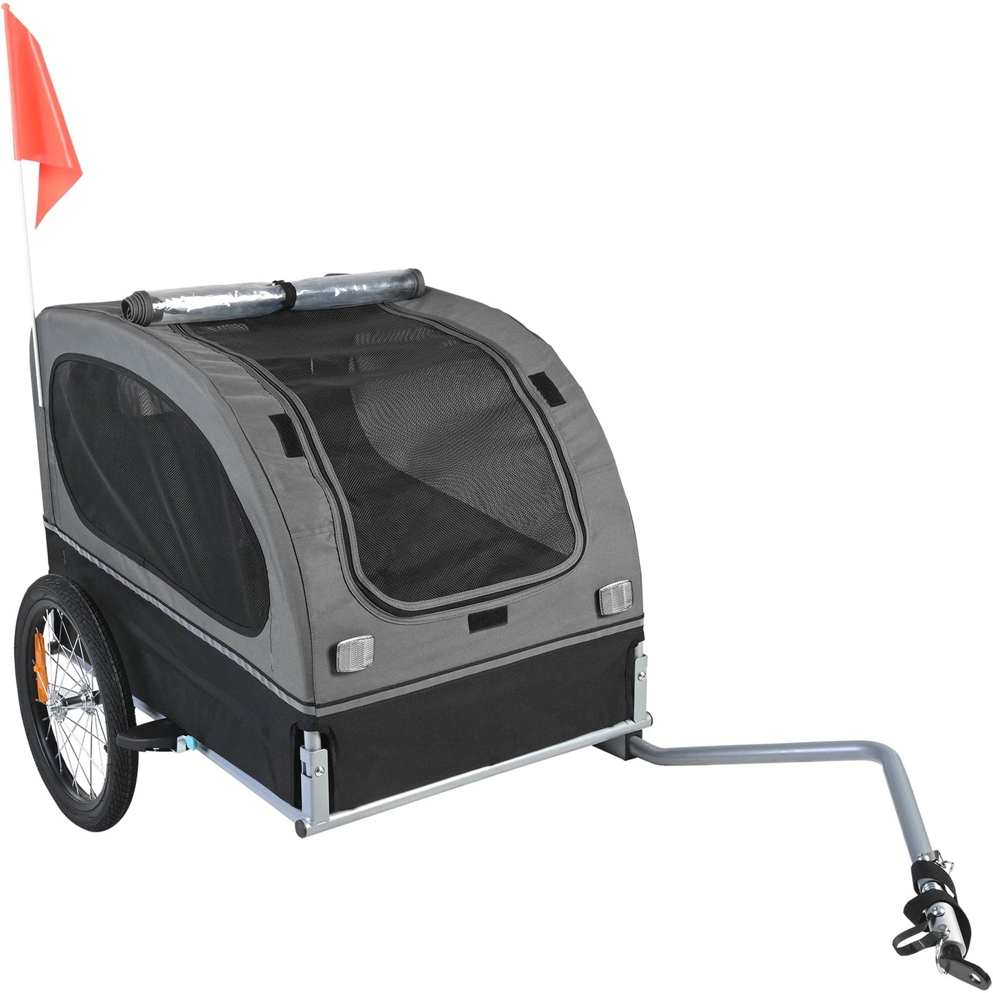 Dog Bike Trailer Cart With Wheels Reflectors Collapsible
