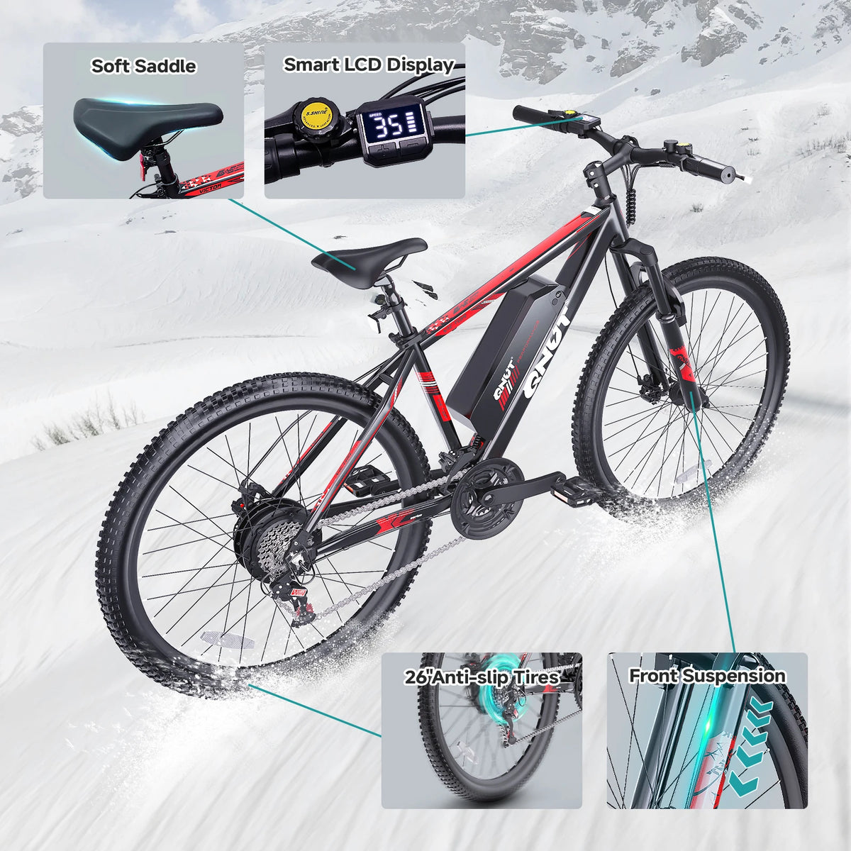 QNUT Victor 3.0 Mountain Electric Bike 1000W