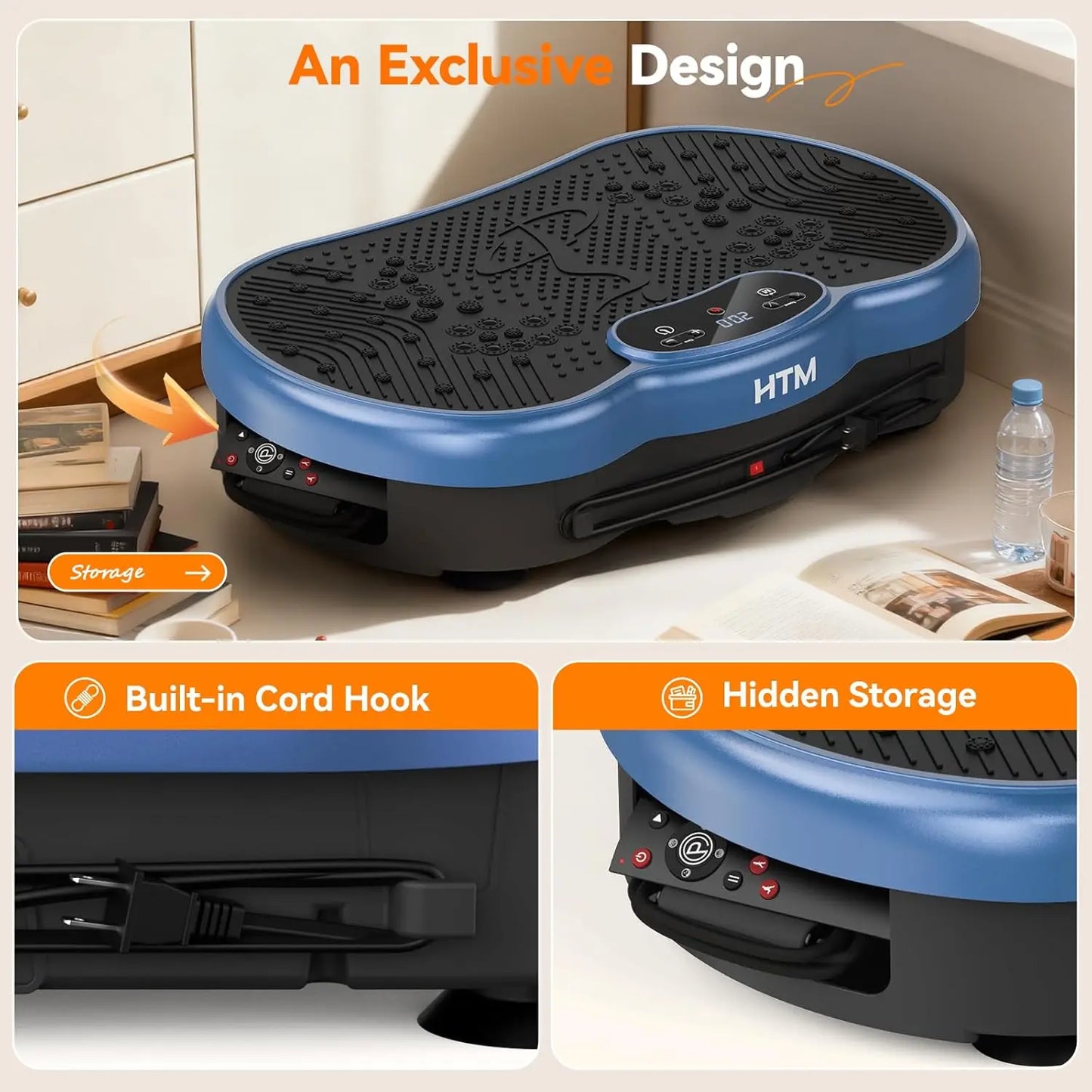 HTM Fitness Vibration Plate Calorie Tracking Body Plate