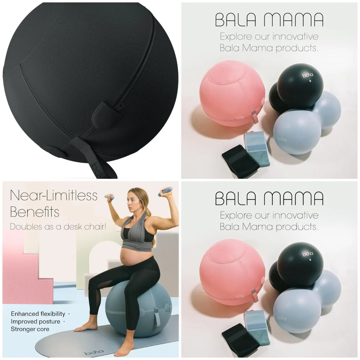 YTYIN Exercise Ball Chair For Yoga And Pilates