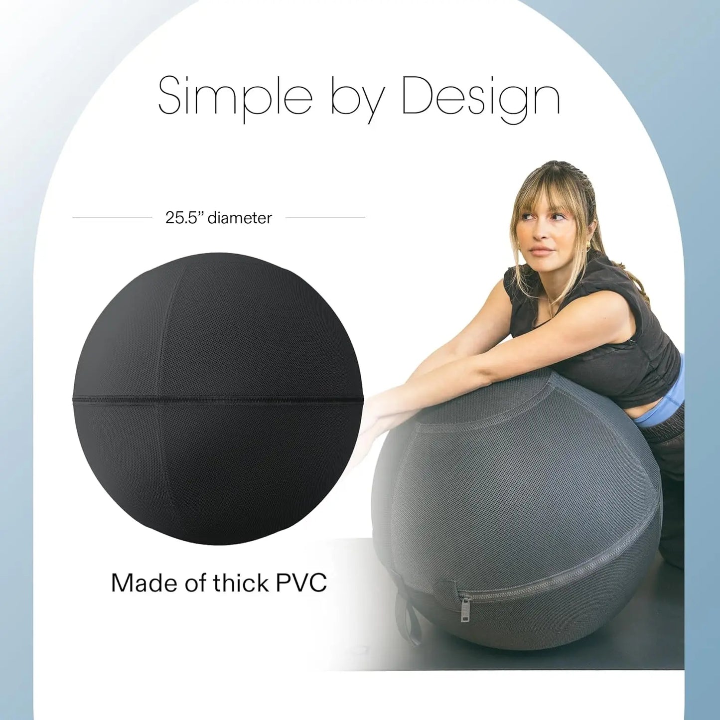 YTYIN Exercise Ball Chair For Yoga And Pilates