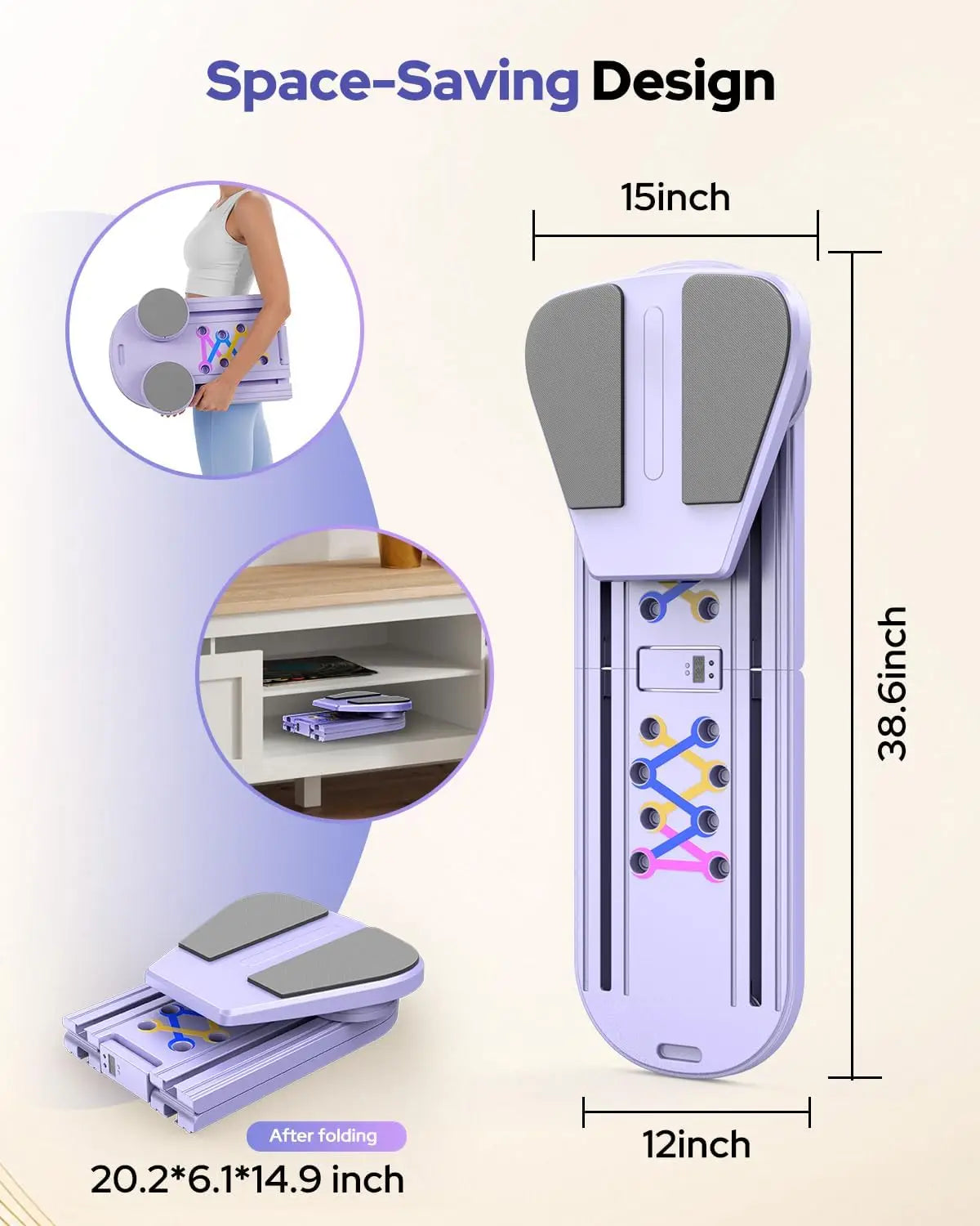 Rayspace Foldable Pilates Reformer 7 in 1 Board