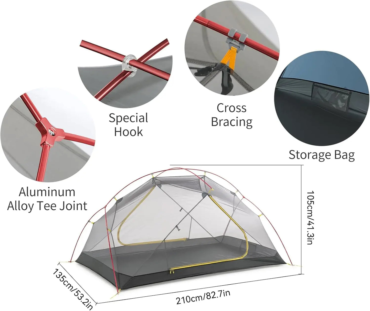 Ultralight 2 Person 3 Season Camping Tent Waterproof