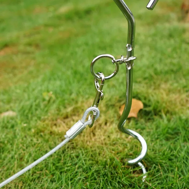 Outdoor Pet Steel Ground Nail Bolt Dog Stake