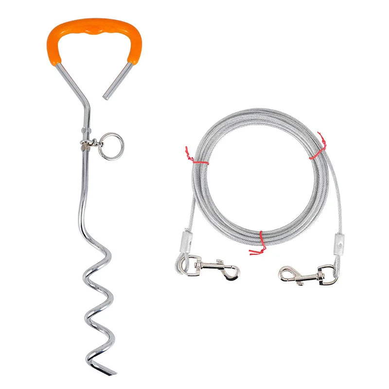 Outdoor Pet Steel Ground Nail Bolt Dog Stake