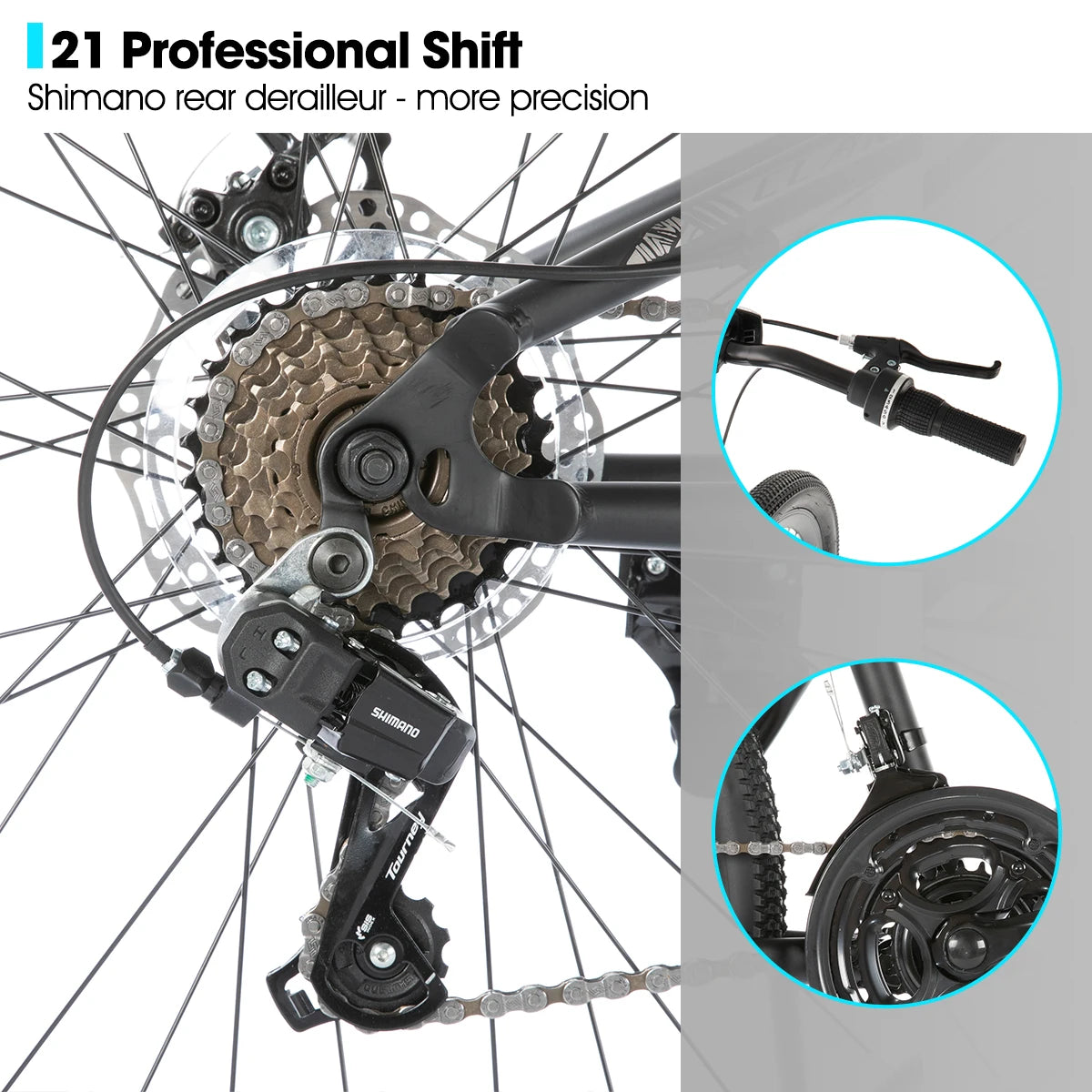 Hiland Full Suspension Mountain Bike Dual Disc Brakes