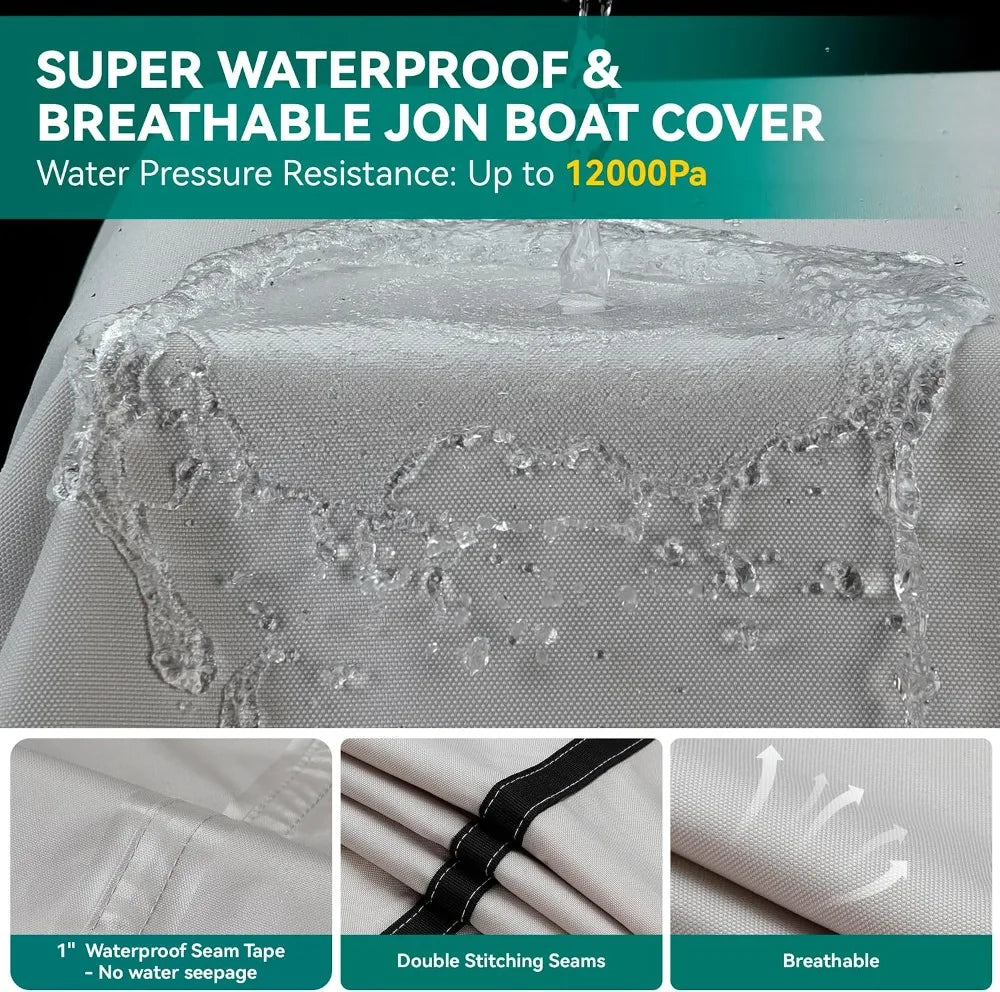 Heavy Duty Jon Boat Cover 5-Layer 1200D Waterproof