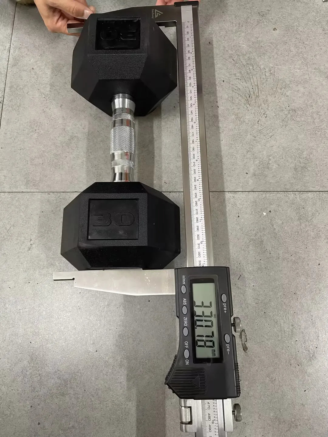 Rubber Hex Dumbbell Set 30 75LB Pair