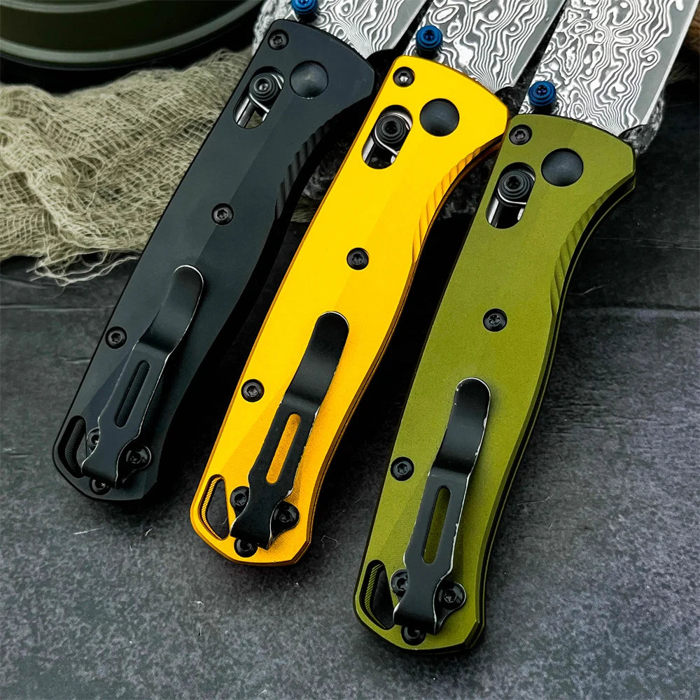 DIY Supplies Folding Pocket Knife Damascus Steel Blade