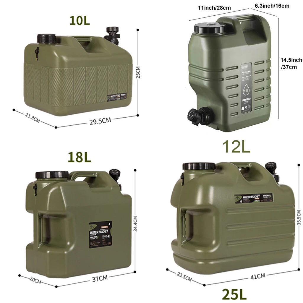 Desert Fox Water Tank Carrier With Spigot For Camping