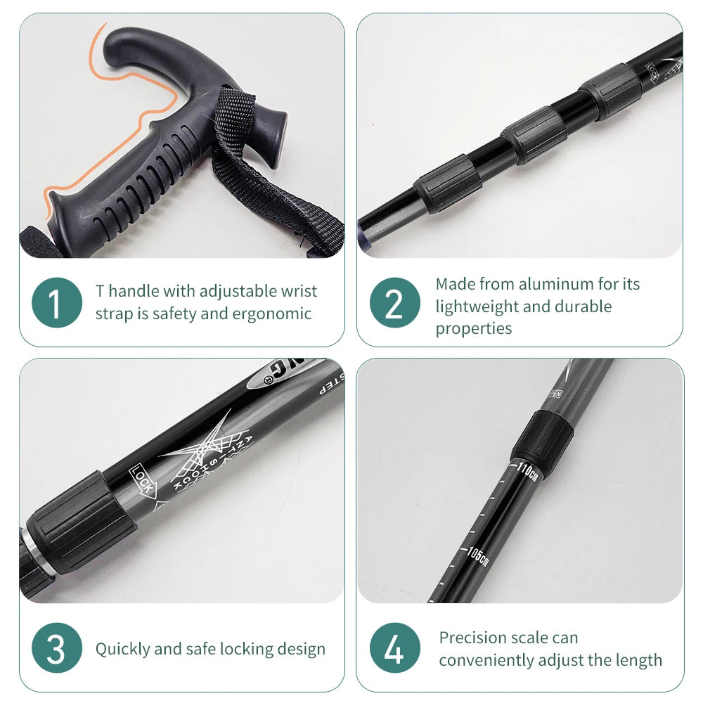 WEST TUNE Outdoor Folding Trekking Pole