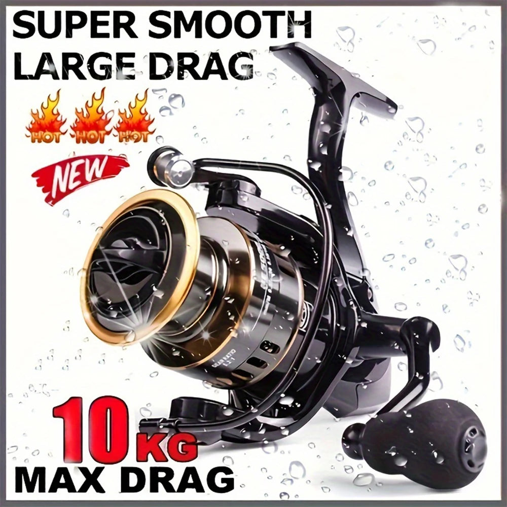 Spinning Reel Five Point Two To One Gear Metal Spool