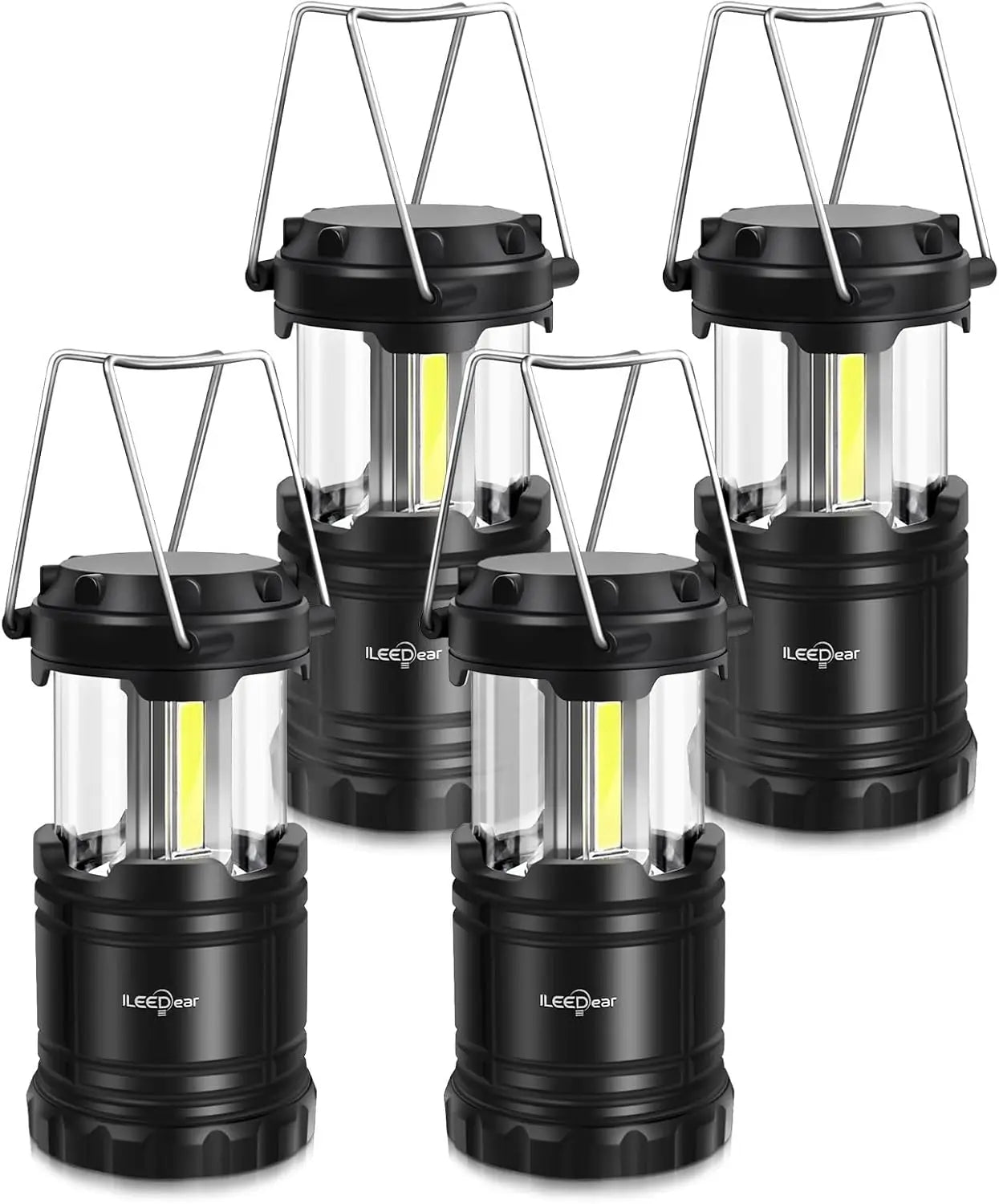 LED Camping Lantern Collapsible 4 Pack Adjustable Brightness