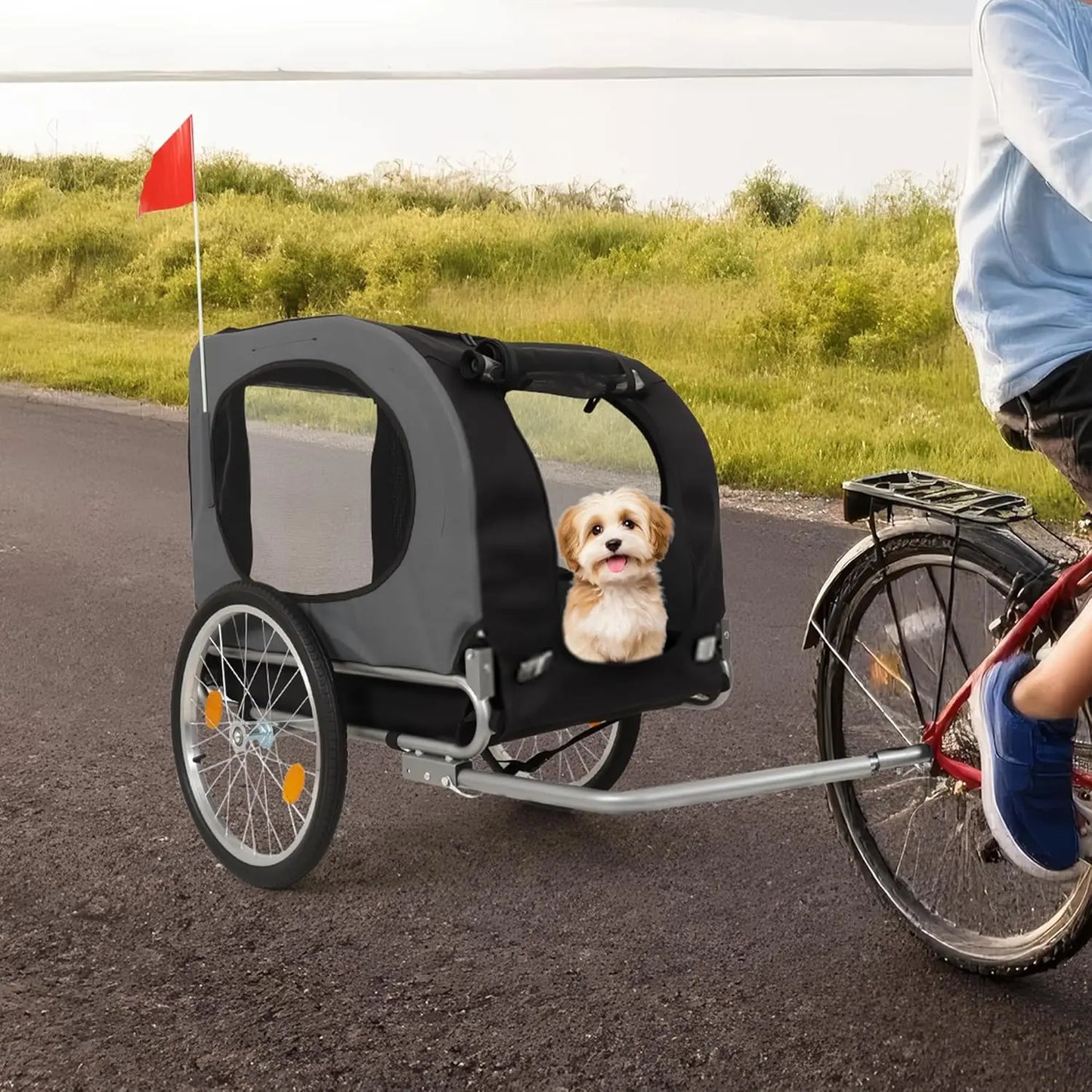 HiMISS Steel Dog Bike Trailer Universal Coupler