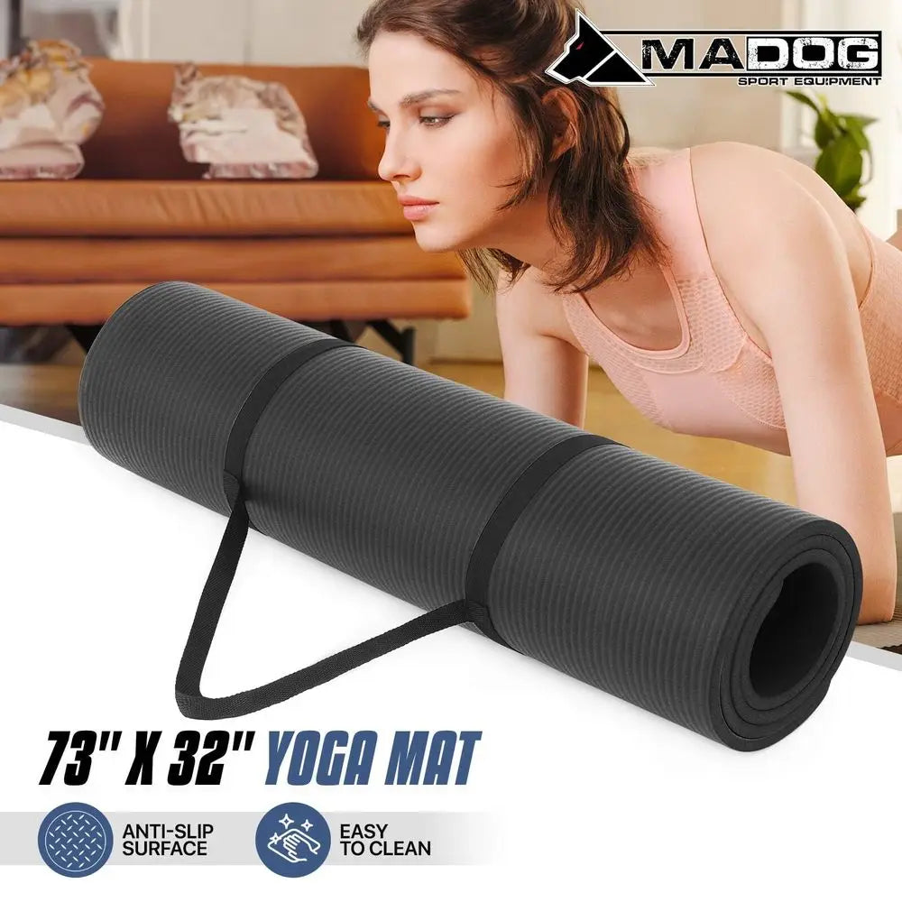 High Density Yoga Mat With Carrying Strap Anti Tear