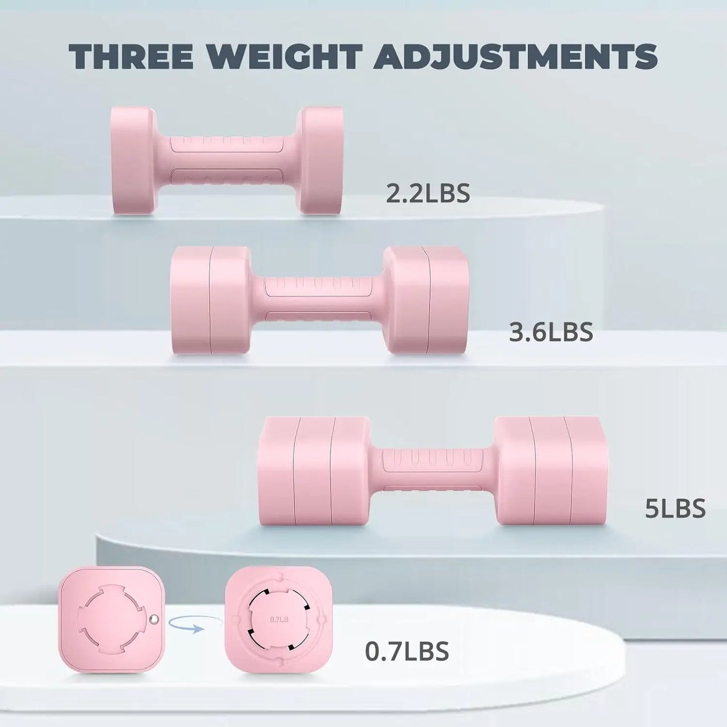 Adjustable Dumbbell Set 3 In 1 For Home Gym