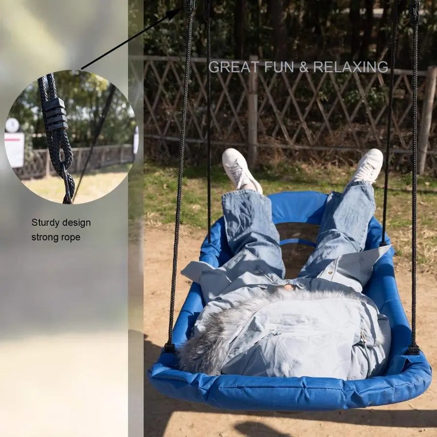 Boat Swing Hanging Hammock Lounger for Backyard and Park